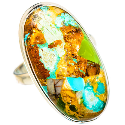Kingman Mohave Turquoise Rings handcrafted by Ana Silver Co - RING132343 - Photo 2