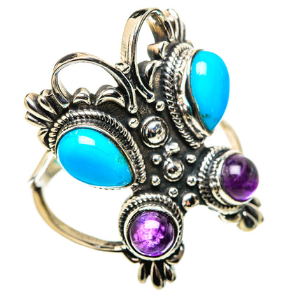 Sleeping Beauty Turquoise Rings handcrafted by Ana Silver Co - RING132344 - Photo 2