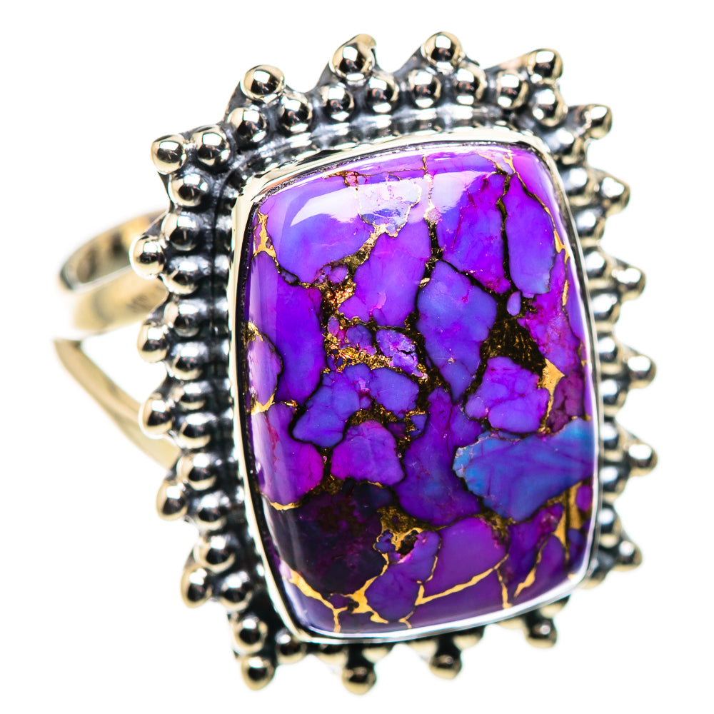 Purple Copper Composite Turquoise Rings handcrafted by Ana Silver Co - RING132361 - Photo 2