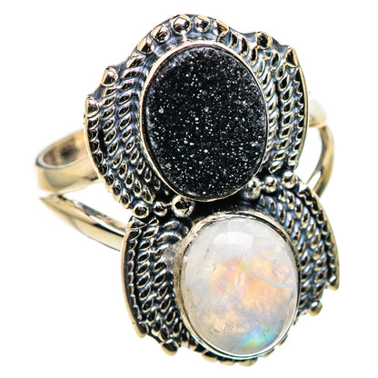 Rainbow Moonstone Rings handcrafted by Ana Silver Co - RING132364 - Photo 2