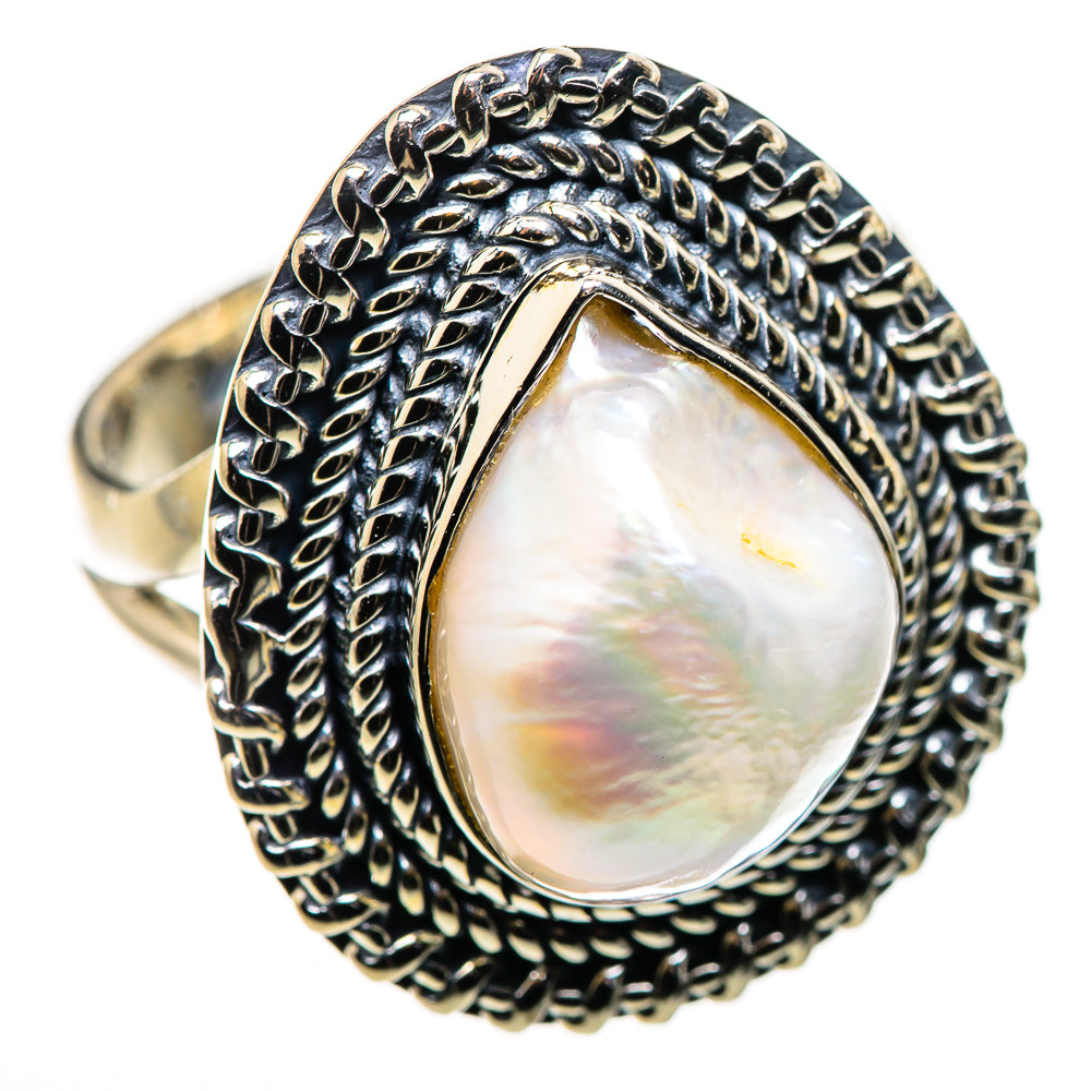 Biwa Pearl Rings handcrafted by Ana Silver Co - RING132366 - Photo 2