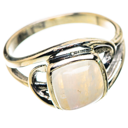 Rainbow Moonstone Rings handcrafted by Ana Silver Co - RING132405 - Photo 2