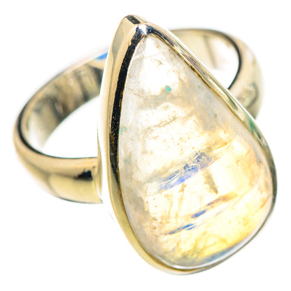 Rainbow Moonstone Rings handcrafted by Ana Silver Co - RING132425 - Photo 2
