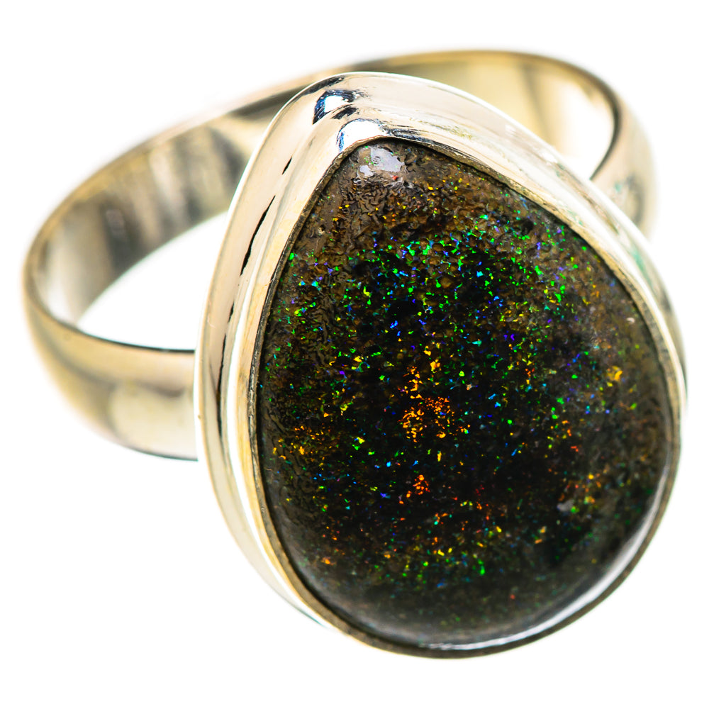 Andamooka Opal Rings handcrafted by Ana Silver Co - RING132428 - Photo 2