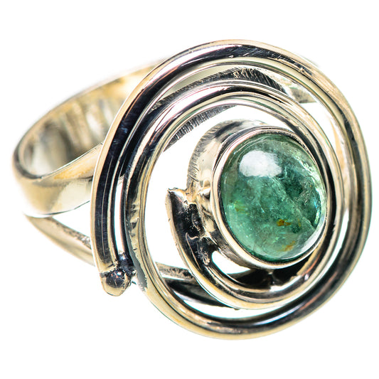 Green Tourmaline Rings handcrafted by Ana Silver Co - RING132430 - Photo 2
