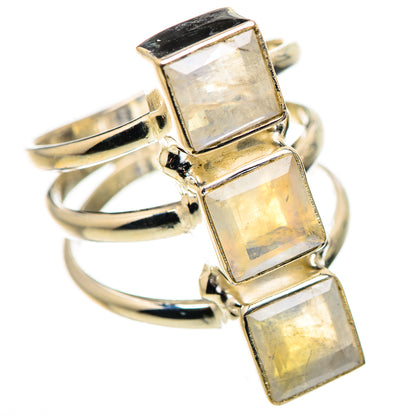 Rainbow Moonstone Rings handcrafted by Ana Silver Co - RING132442 - Photo 2