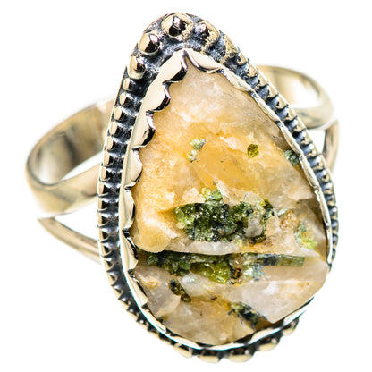 Green Tourmaline In Quartz Rings handcrafted by Ana Silver Co - RING132447 - Photo 2