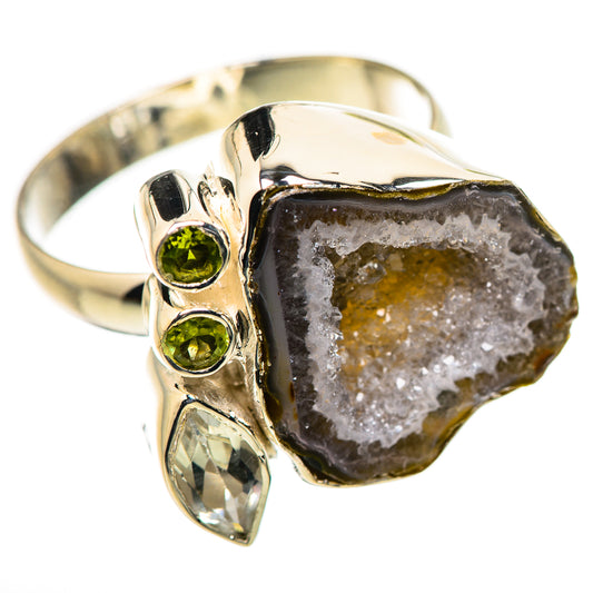 Coconut Geode Druzy Rings handcrafted by Ana Silver Co - RING132460 - Photo 2