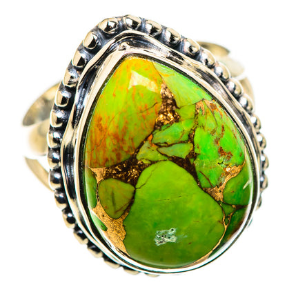 Green Copper Composite Turquoise Rings handcrafted by Ana Silver Co - RING132466 - Photo 2