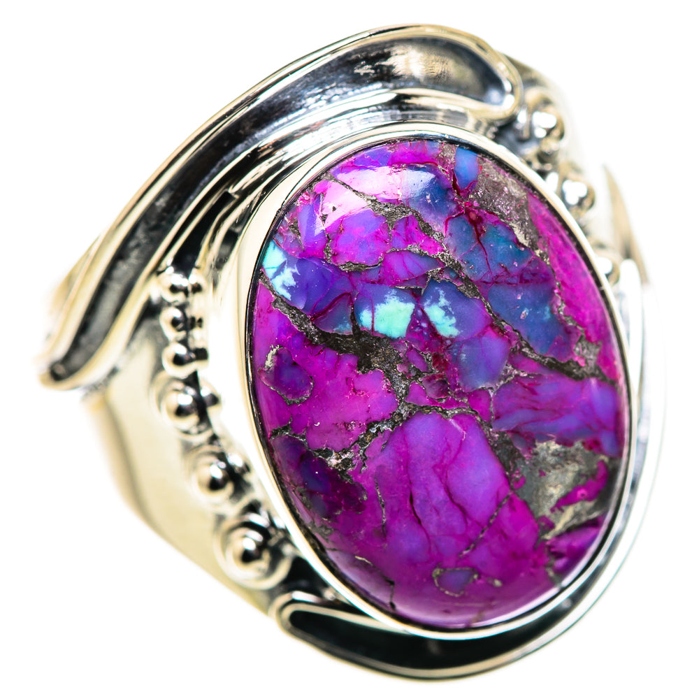 Purple Copper Composite Turquoise Rings handcrafted by Ana Silver Co - RING132473 - Photo 2