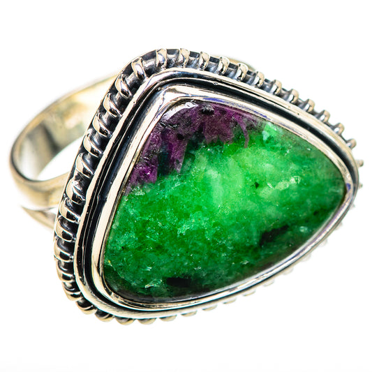 Ruby Zoisite Rings handcrafted by Ana Silver Co - RING132480 - Photo 2