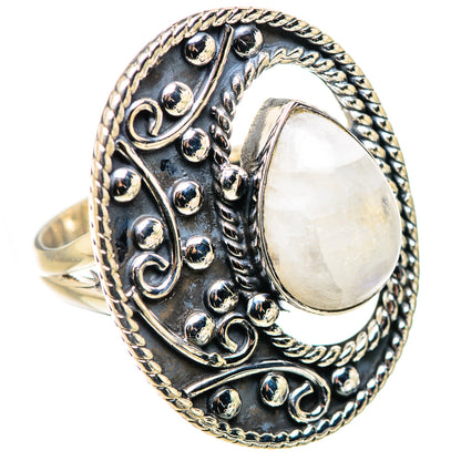 Rainbow Moonstone Rings handcrafted by Ana Silver Co - RING132487 - Photo 2