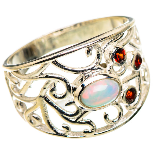 Ethiopian Opal Rings handcrafted by Ana Silver Co - RING132491 - Photo 2