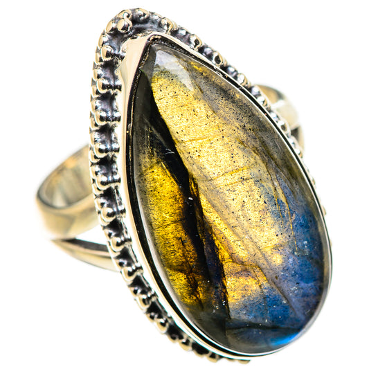 Labradorite Rings handcrafted by Ana Silver Co - RING132506 - Photo 2