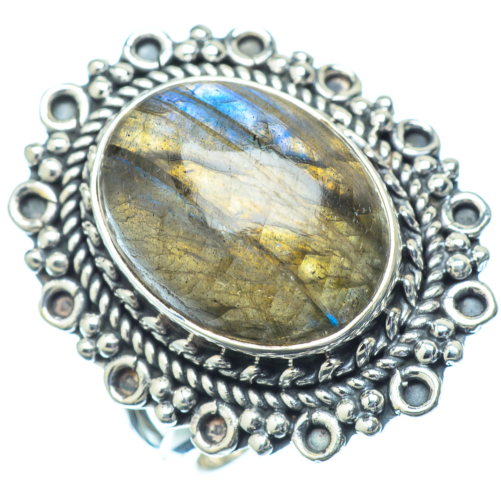 Labradorite Rings handcrafted by Ana Silver Co - RING13251