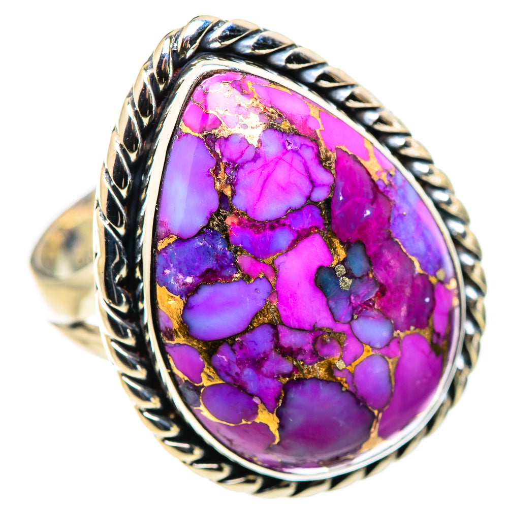 Purple Copper Composite Turquoise Rings handcrafted by Ana Silver Co - RING132531 - Photo 2