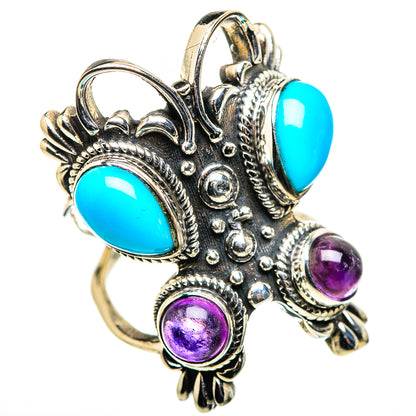 Sleeping Beauty Turquoise Rings handcrafted by Ana Silver Co - RING132539 - Photo 2