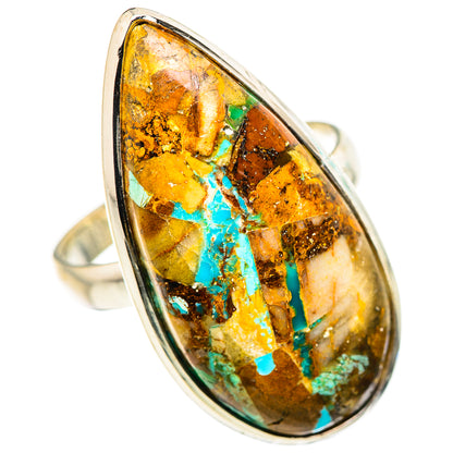 Kingman Mohave Turquoise Rings handcrafted by Ana Silver Co - RING132540 - Photo 2