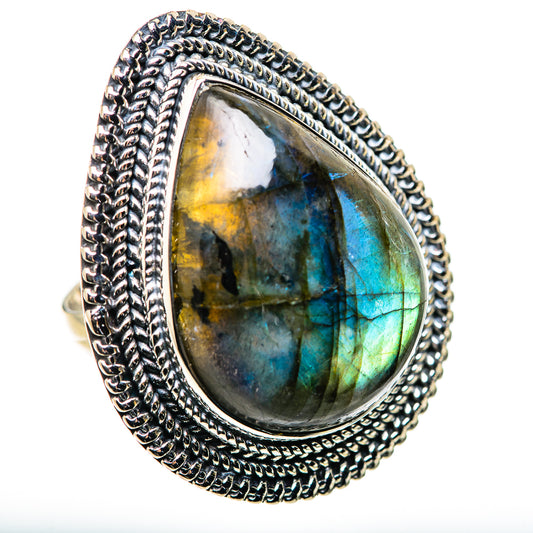 Labradorite Rings handcrafted by Ana Silver Co - RING132548 - Photo 2