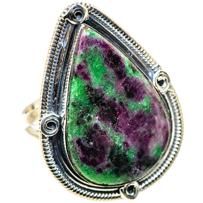 Ruby Zoisite Rings handcrafted by Ana Silver Co - RING132551 - Photo 2