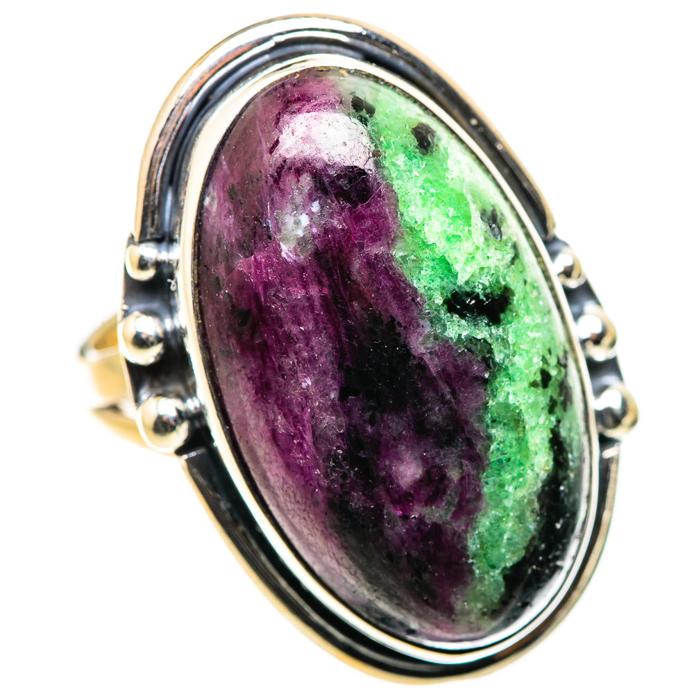 Ruby Zoisite Rings handcrafted by Ana Silver Co - RING132560 - Photo 2