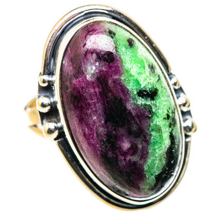 Ruby Zoisite Rings handcrafted by Ana Silver Co - RING132560 - Photo 2