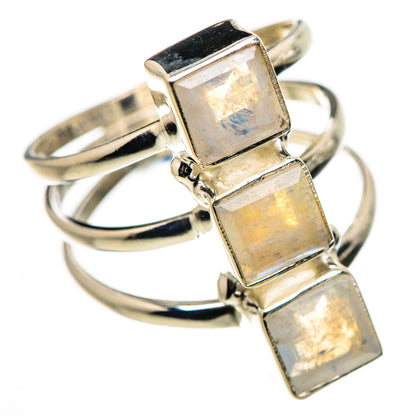 Rainbow Moonstone Rings handcrafted by Ana Silver Co - RING132574 - Photo 2