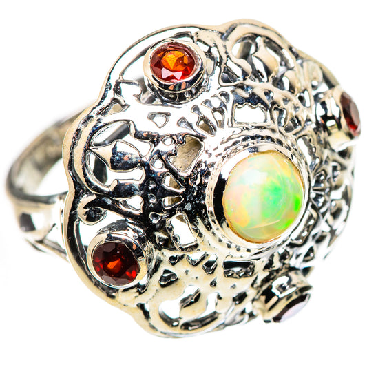 Ethiopian Opal Rings handcrafted by Ana Silver Co - RING132579 - Photo 2