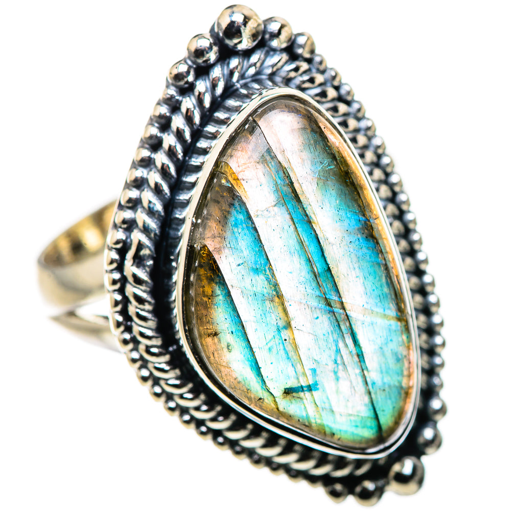 Labradorite Rings handcrafted by Ana Silver Co - RING132580 - Photo 2