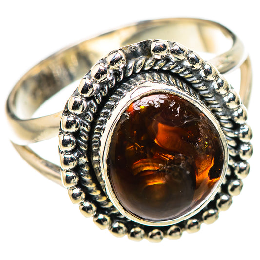 Mexican Fire Agate Rings handcrafted by Ana Silver Co - RING132585 - Photo 2