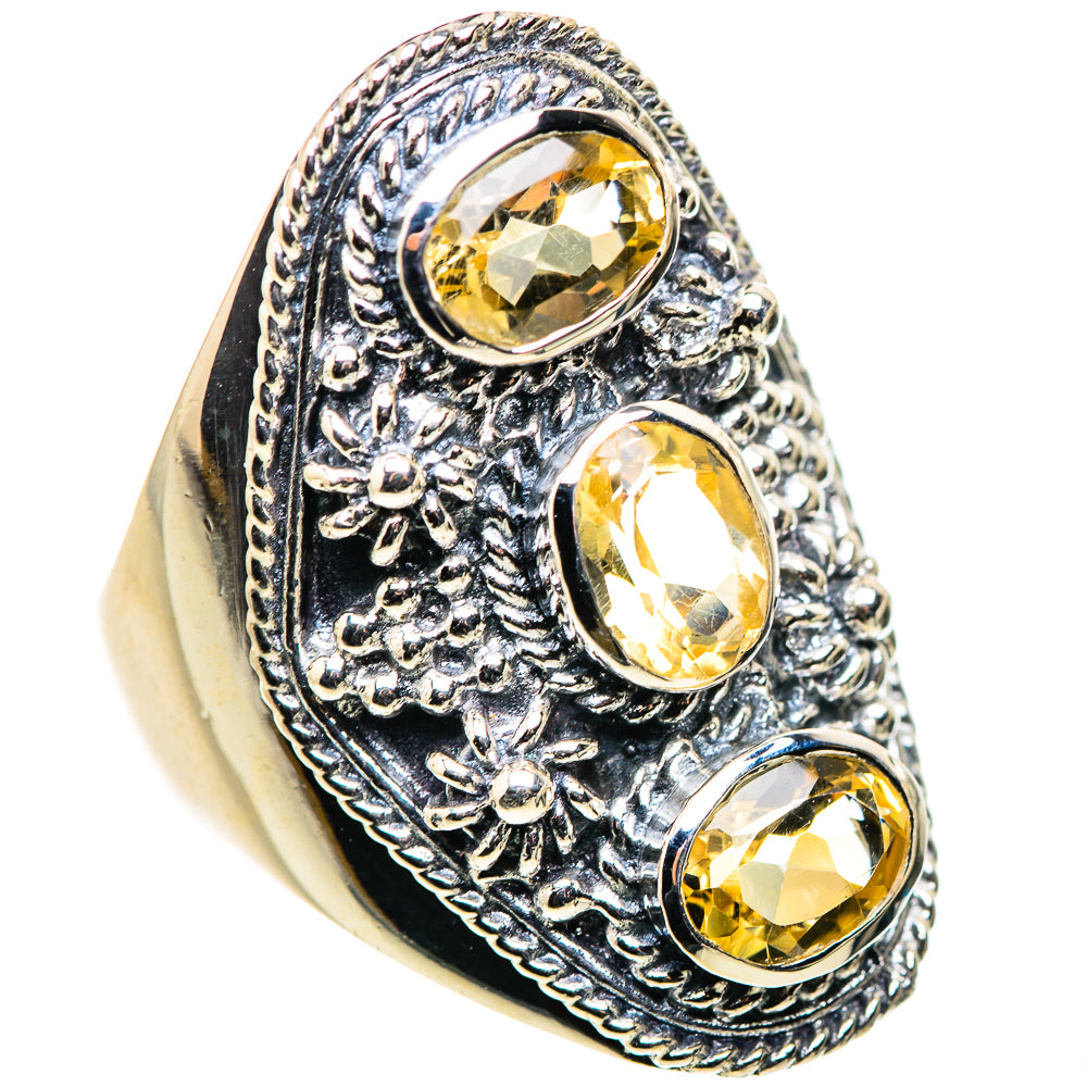 Citrine Rings handcrafted by Ana Silver Co - RING132588 - Photo 2