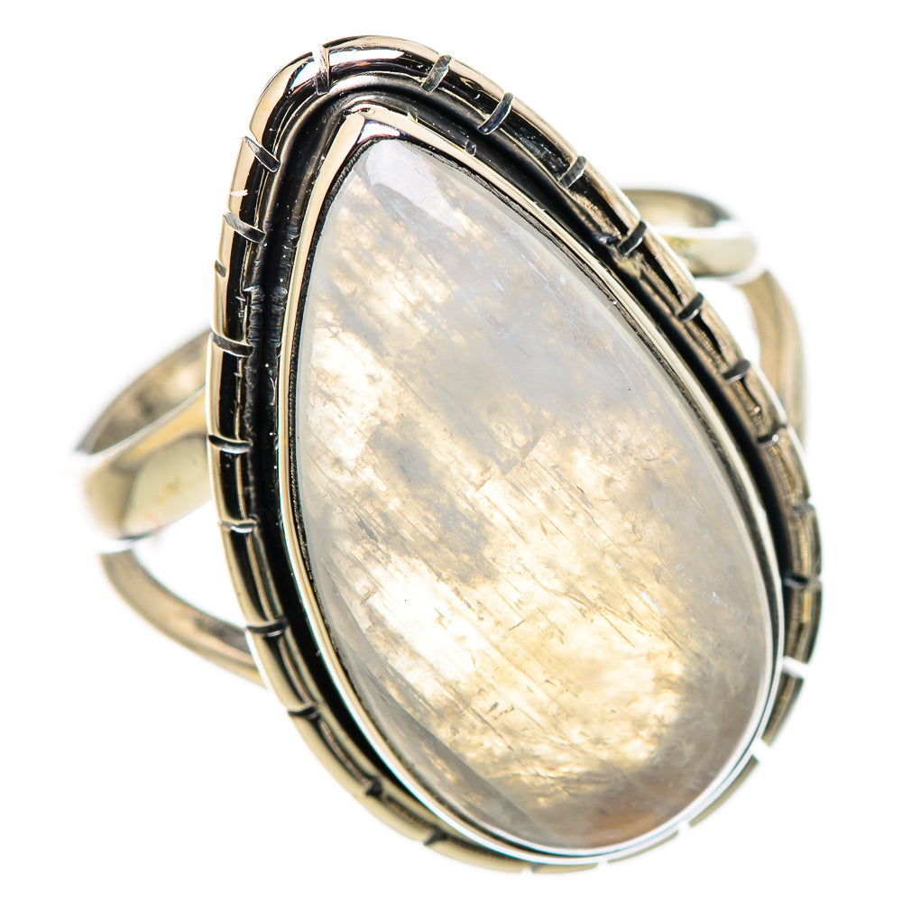 Rainbow Moonstone Rings handcrafted by Ana Silver Co - RING132594 - Photo 2