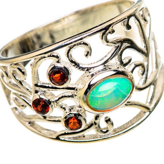 Ethiopian Opal Rings handcrafted by Ana Silver Co - RING132599 - Photo 2