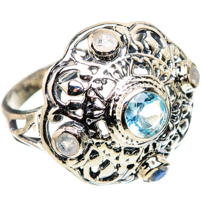 Blue Topaz Rings handcrafted by Ana Silver Co - RING132601 - Photo 2
