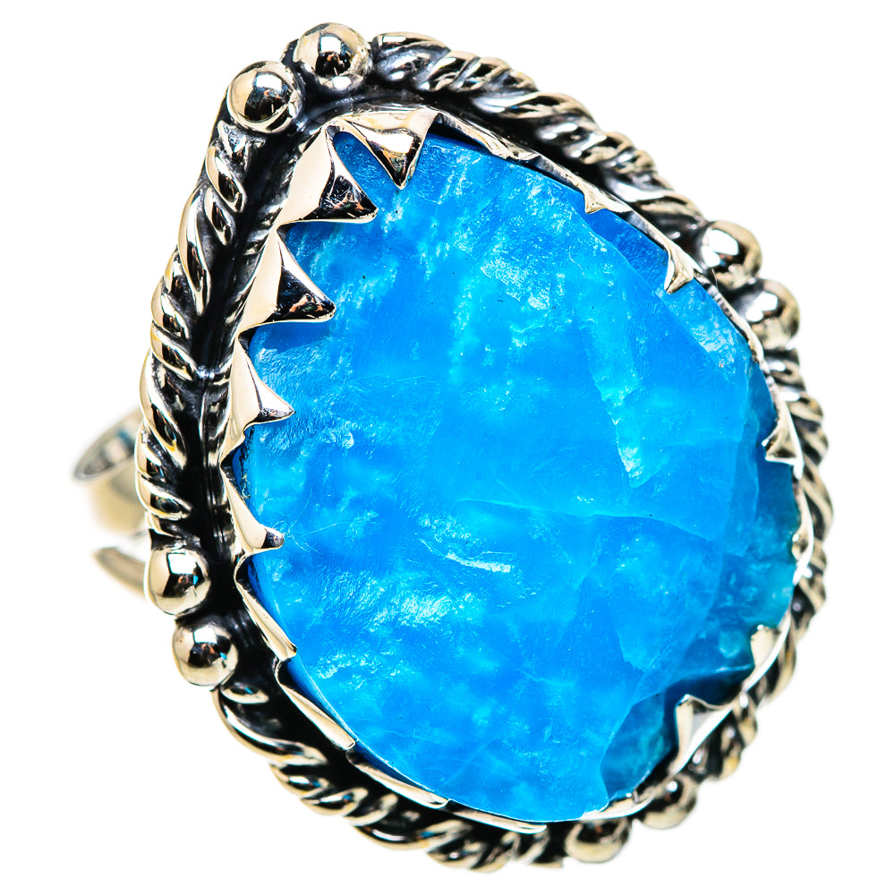 Blue Fluorite Rings handcrafted by Ana Silver Co - RING132609 - Photo 2