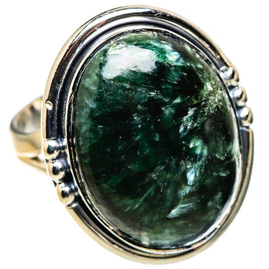 Seraphinite Rings handcrafted by Ana Silver Co - RING132611 - Photo 2