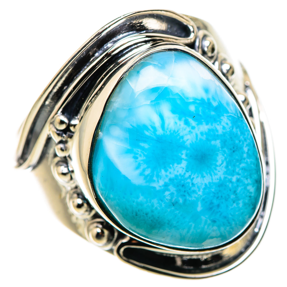 Larimar Rings handcrafted by Ana Silver Co - RING132623 - Photo 2