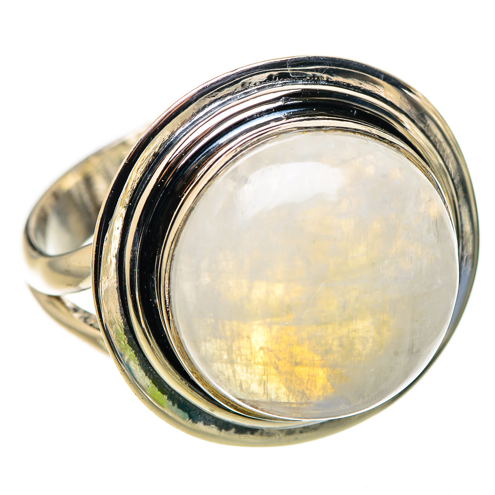 Rainbow Moonstone Rings handcrafted by Ana Silver Co - RING132642 - Photo 2