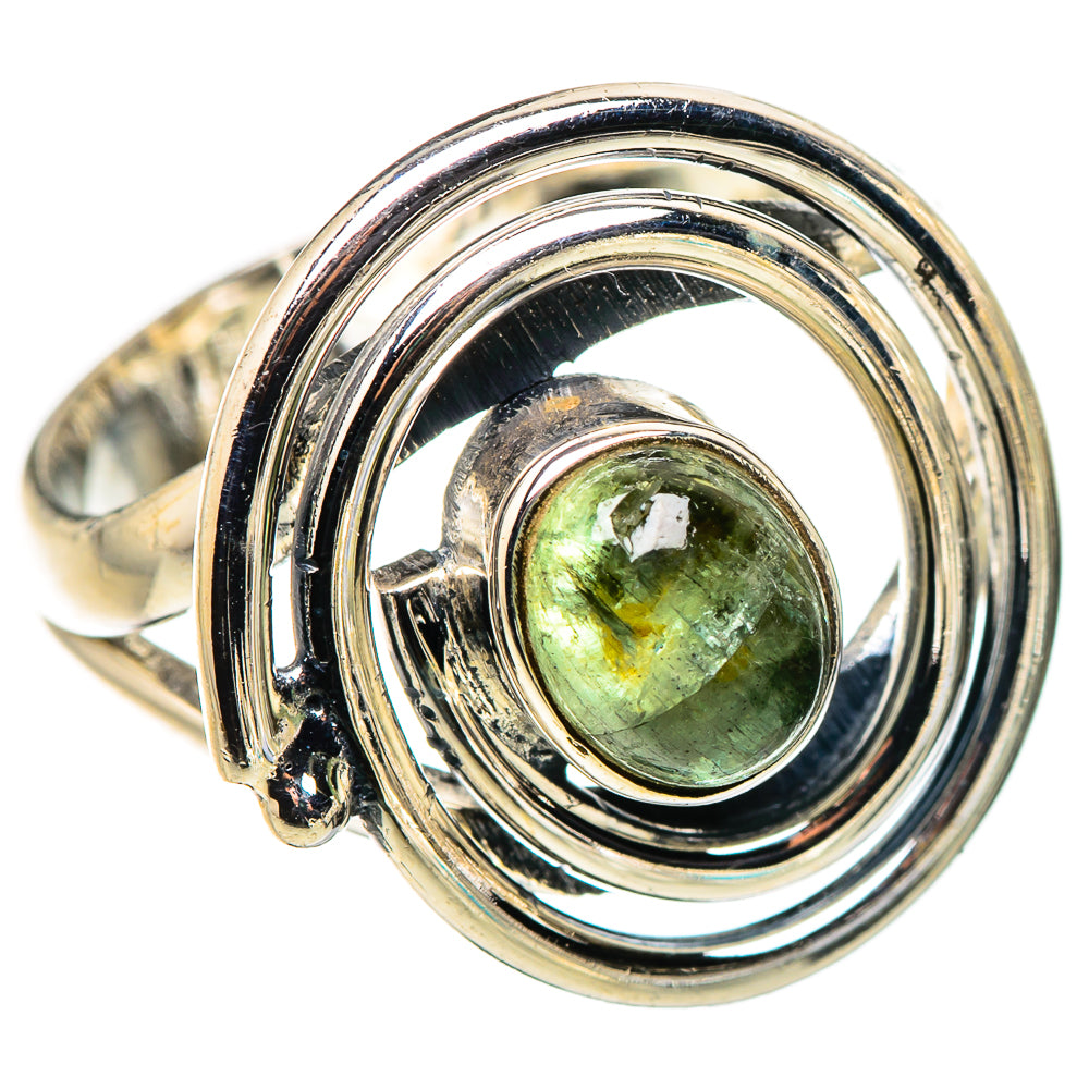 Green Tourmaline Rings handcrafted by Ana Silver Co - RING132655 - Photo 2