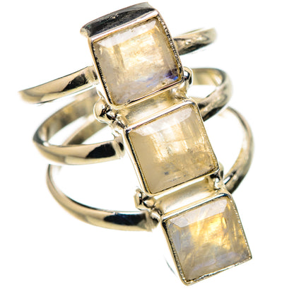 Rainbow Moonstone Rings handcrafted by Ana Silver Co - RING132662 - Photo 2