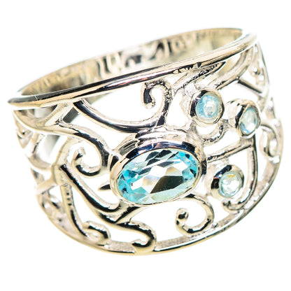 Blue Topaz Rings handcrafted by Ana Silver Co - RING132665 - Photo 2