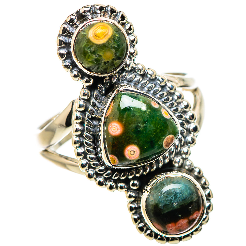 Ocean Jasper Rings handcrafted by Ana Silver Co - RING132676 - Photo 2