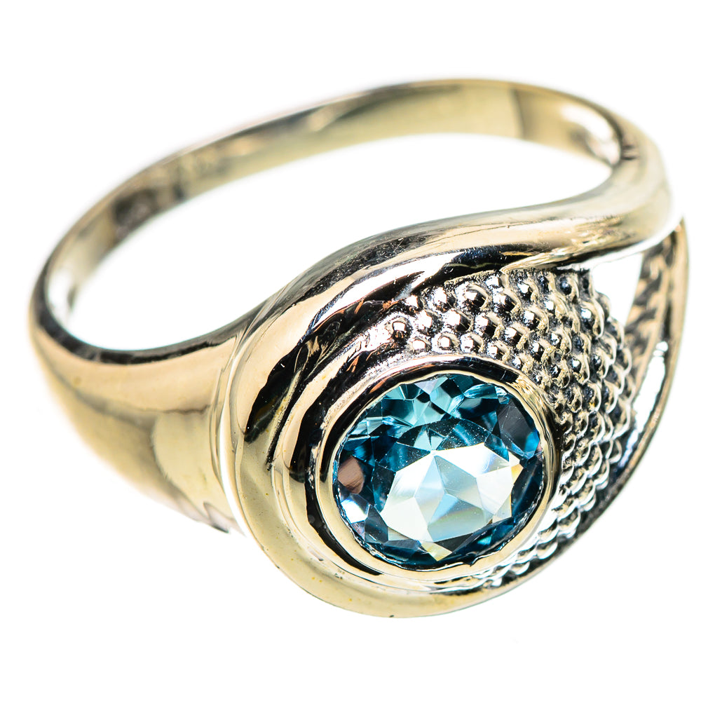 Blue Topaz Rings handcrafted by Ana Silver Co - RING132692 - Photo 2