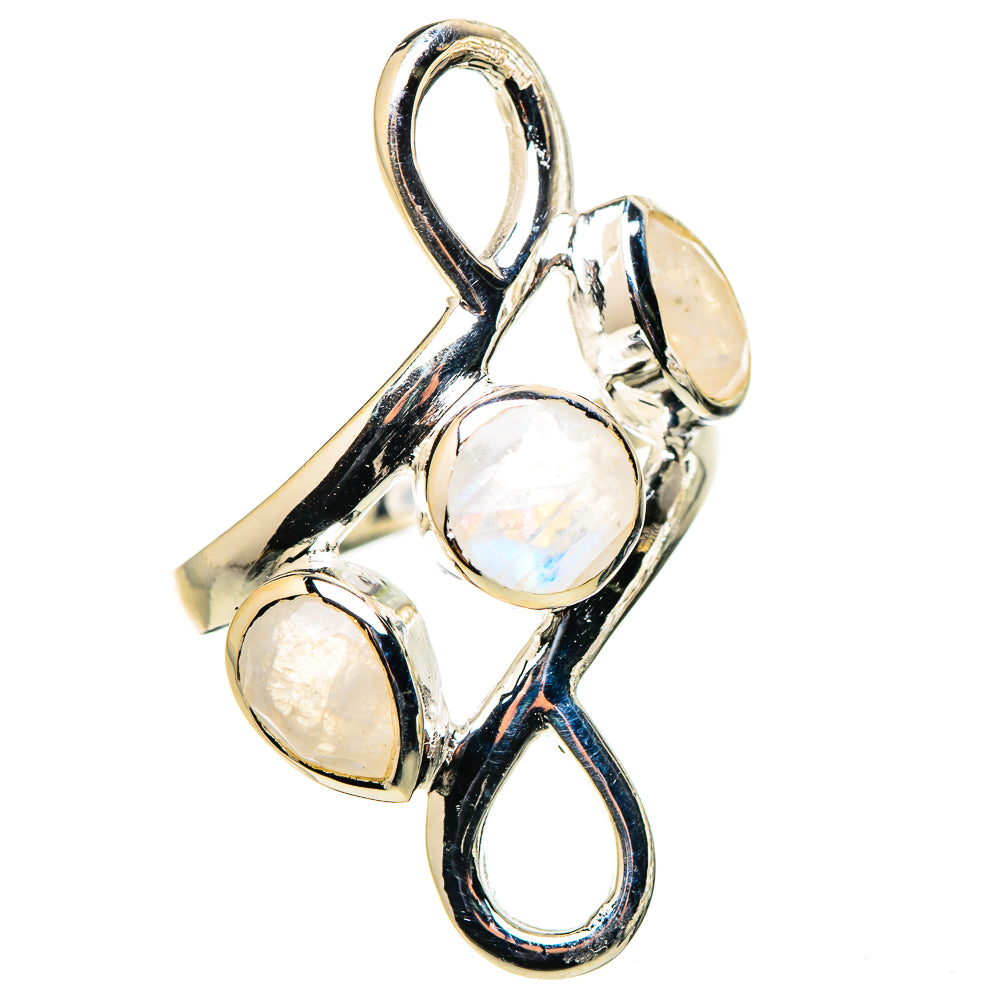 Rainbow Moonstone Rings handcrafted by Ana Silver Co - RING132704 - Photo 2