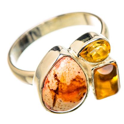 Mexican Fire Opal Rings handcrafted by Ana Silver Co - RING132706 - Photo 2