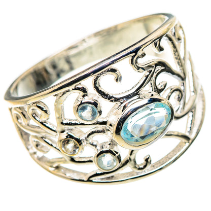 Blue Topaz Rings handcrafted by Ana Silver Co - RING132713 - Photo 2