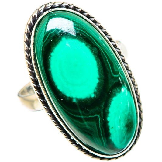 Malachite Rings handcrafted by Ana Silver Co - RING132721 - Photo 2