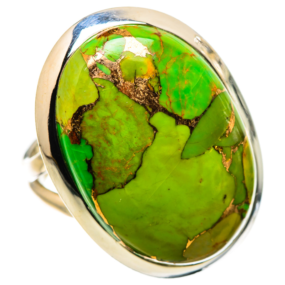 Green Copper Composite Turquoise Rings handcrafted by Ana Silver Co - RING132723 - Photo 2