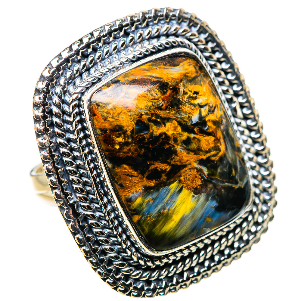 Golden Pietersite Rings handcrafted by Ana Silver Co - RING132731 - Photo 2