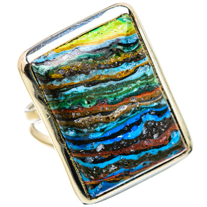 Rainbow Calsilica Rings handcrafted by Ana Silver Co - RING132736 - Photo 2